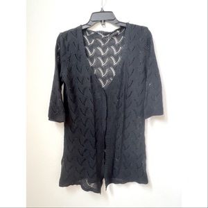 Quarter Sleeve Crochet Cardigan / Cover Up